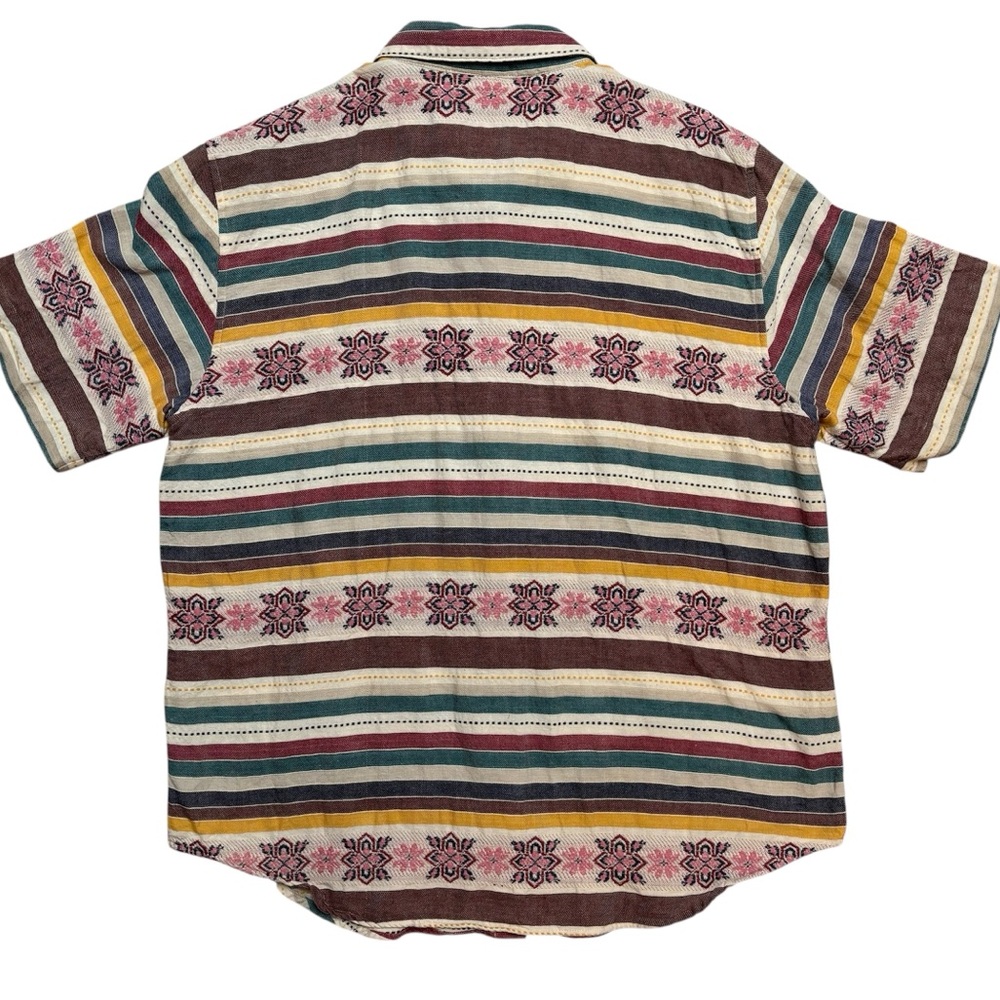 Backroad Blues striped and embroidered button down, large - Picture 2 of 9